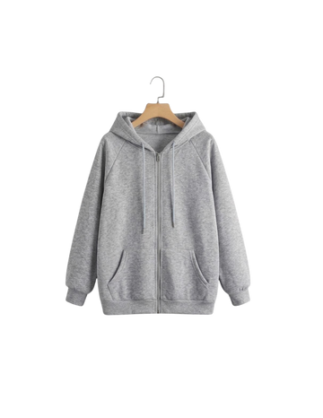 Grey Zipper Hoodie (Code 3999)