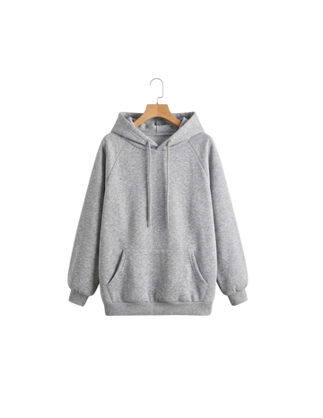 Grey Fleece Hoodie (Code 4104)