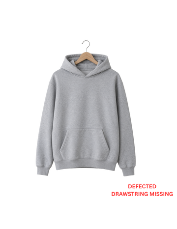 Grey Fleece Hoodie DEFECTED (Code 5945)