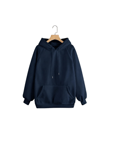 Navy Blue Fleece Hoodie (Code 4354)