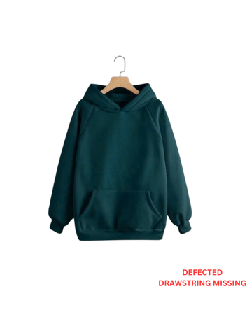 Dark Ocean Green Fleece Hoodie DEFECTED (Code 4353)
