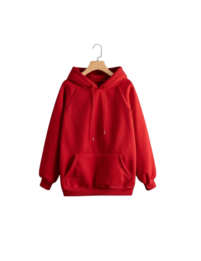Red Fleece Hoodie (Code 4106)