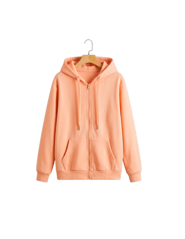 Peach Fleece Hoodie (Code 4115)