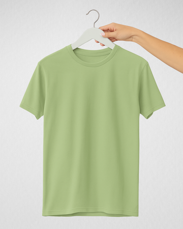 Mint Green Women’s Basic Tee – Jersey Fabric, Classic Fit, Everyday Comfort (3662)