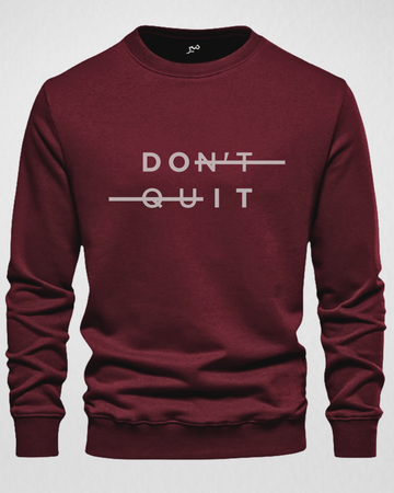 Maroon Men's Printed Sweatshirt – Warm and Stylish Fleece (Code 3826)