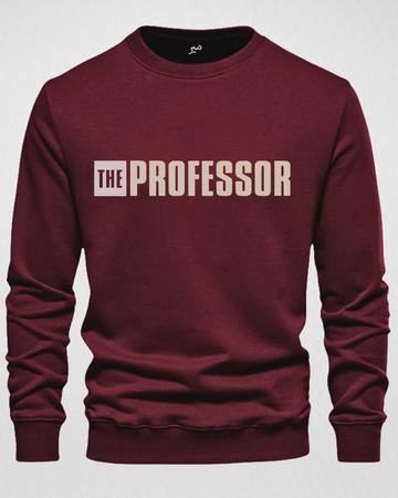 Maroon Professor Printed Sweatshirt – Warm and Stylish Fleece (Code 3990)