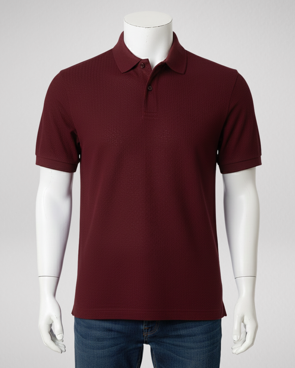 Maroon Polo Shirt – Premium Quality & Comfortable Wear (Code 3202)