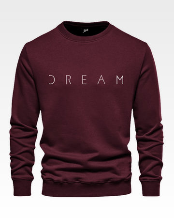 Maroon Men's Printed Sweatshirt – Warm and Stylish Fleece (Code 3454)
