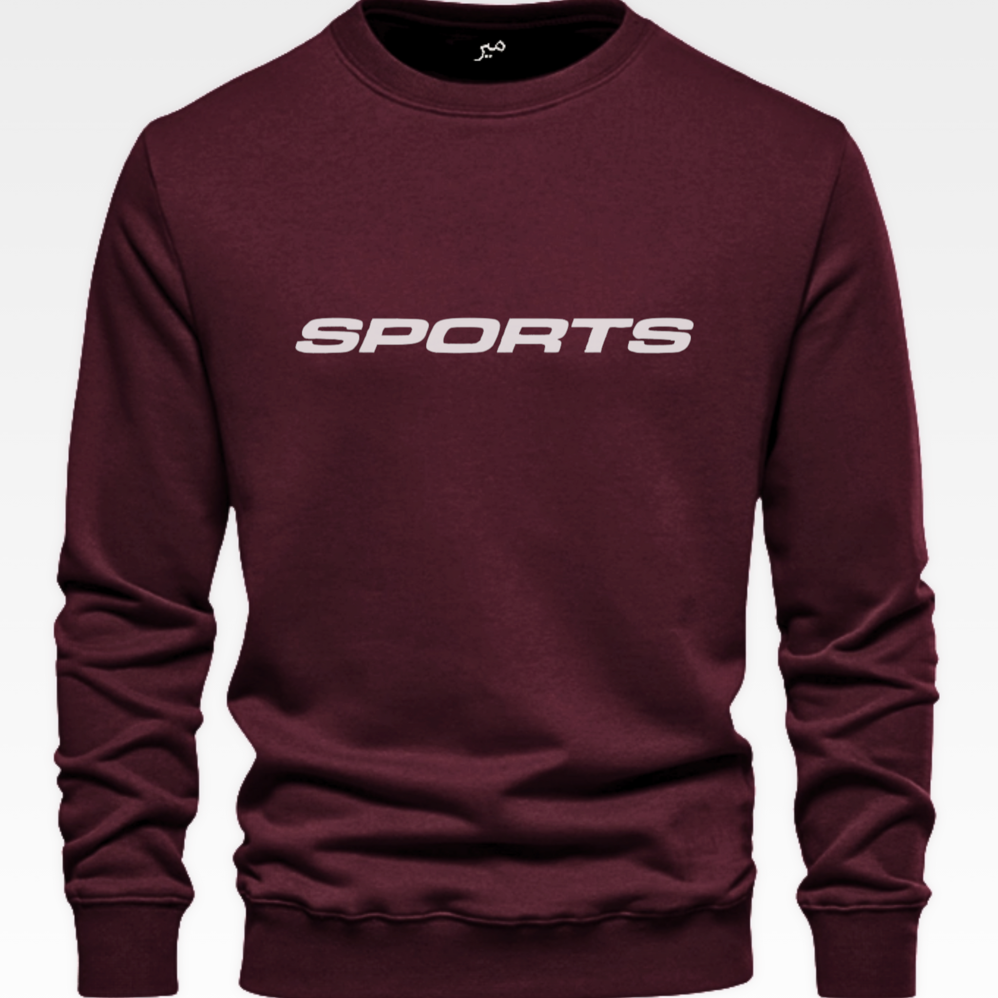 Maroon Men's Printed Sweatshirt – Warm and Stylish Fleece (Code 3828)