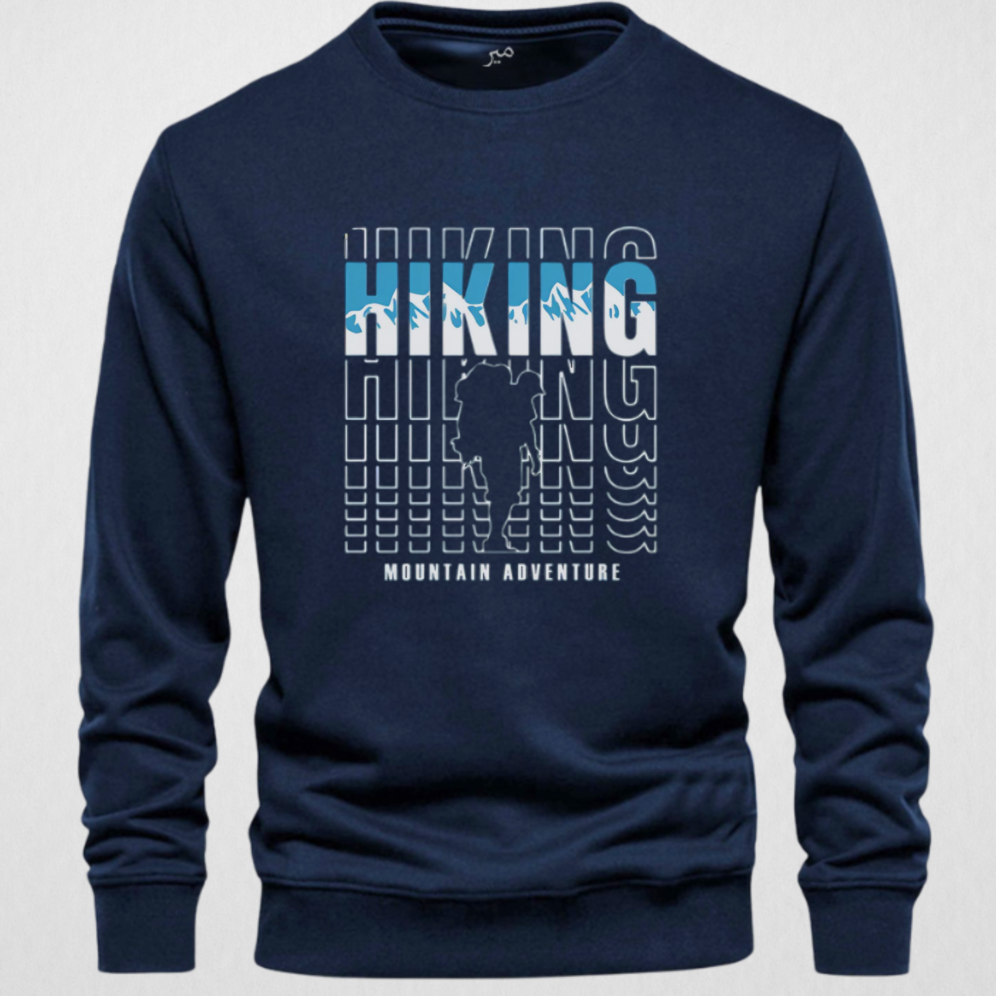 Navy Men's Printed Sweatshirt – Warm and Stylish Fleece (3051)