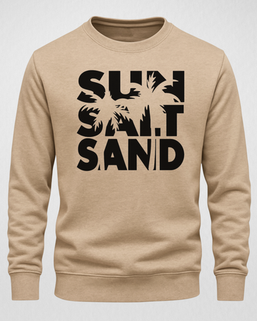Beige Men's Printed Sweatshirt – Warm and Stylish Fleece (3807)