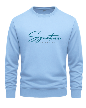 Sky Blue Men's Printed Sweatshirt – Warm and Stylish Fleece (Code 6056)