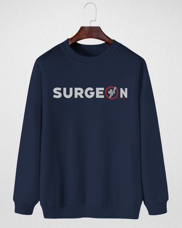 Navy Blue Women's Printed Sweatshirt – Warm and Stylish Fleece (Code 4374)