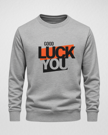 Grey Men's Printed Sweatshirt – Warm and Stylish Fleece (3055)