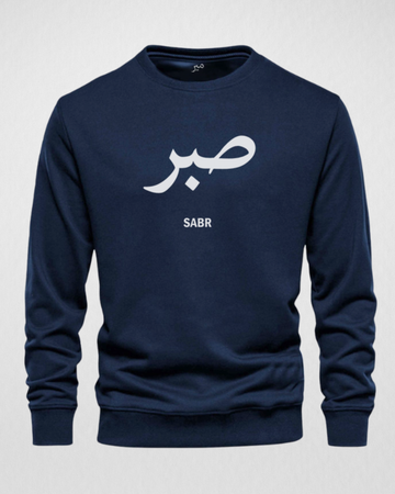 Navy blue Men's Printed Sweatshirt – Warm and Stylish Fleece (3492)