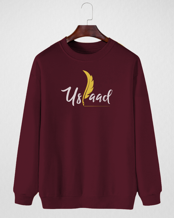 Maroon Women's Printed Sweatshirt – Warm and Stylish Fleece (Code 4379)