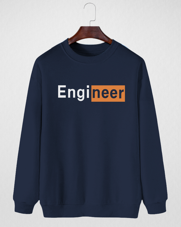 Navy Blue Women's Printed Sweatshirt – Warm and Stylish Fleece (Code 4383)