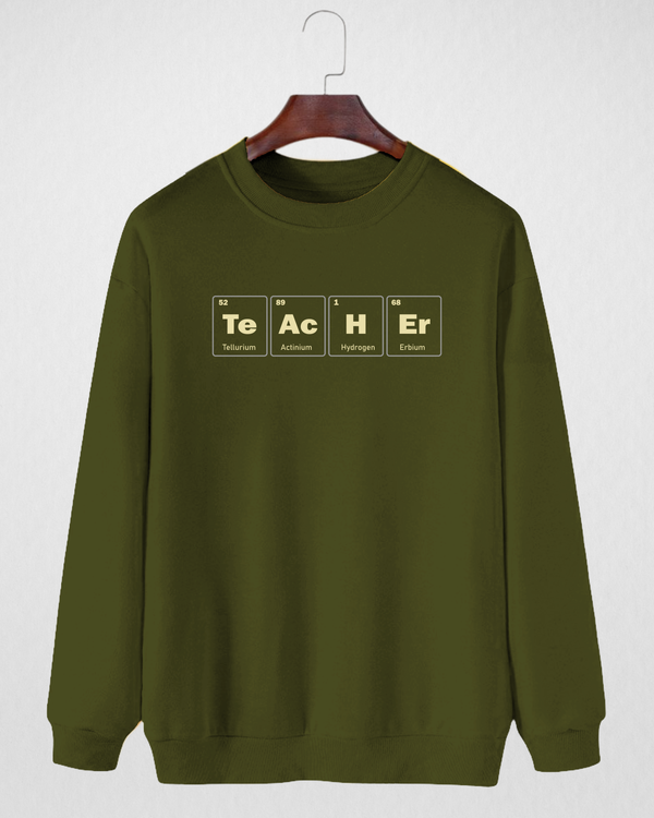 Olive Women's Printed Sweatshirt – Warm and Stylish Fleece (Code 4384)