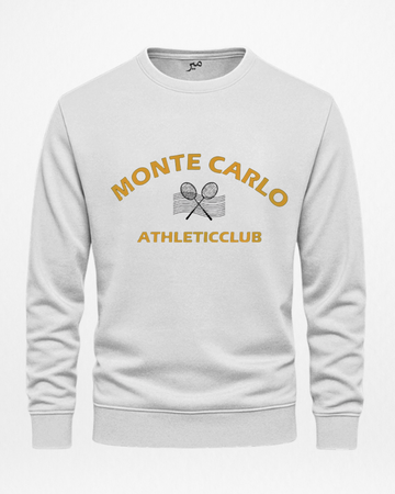 White Men's Printed Sweatshirt – Warm and Stylish Fleece (3494)