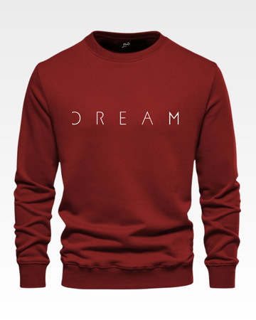 Maroon Men's Printed Sweatshirt – Warm and Stylish Fleece (3454)