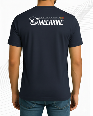 Premium Navy Blue Printed T-Shirt/Tee for Men – Cotton Jersey Fabric (Code 4307)