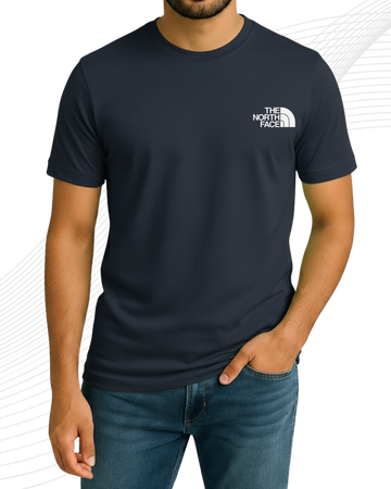 Navy North Face T-Shirt/Tee for Men – Cotton Jersey Fabric (Code 5166)