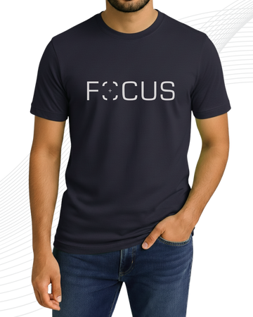 Navy FOCUS T-Shirt/Tee for Men – Cotton Jersey Fabric (Code 5209)