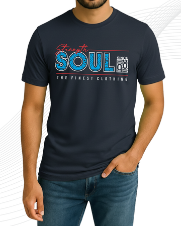Navy SOUL T-Shirt/Tee for Men – Cotton Jersey Fabric (Code 5210)