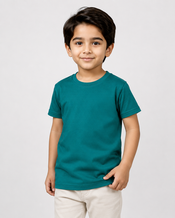 Premium Boys Ocean Green Cotton Jersey T-Shirt (Code 5485)