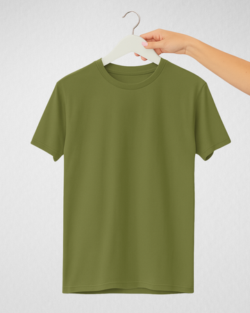 Olive Women’s Basic Tee – Jersey Fabric, Classic Fit, Everyday Comfort (3664)