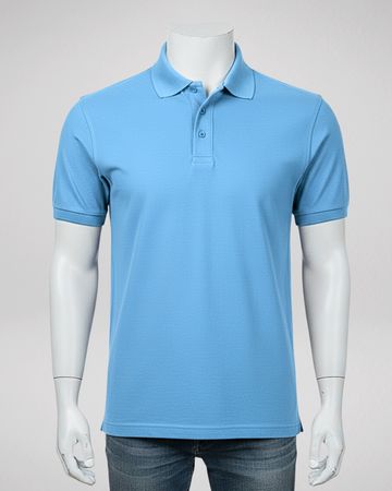 Sky Blue Polo Shirt – Premium Quality & Comfortable Wear (Code 4440)