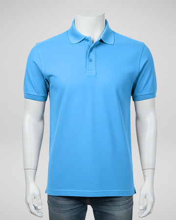 Sky Blue Polo Shirt – Premium Quality & Comfortable Wear (Code 4440)