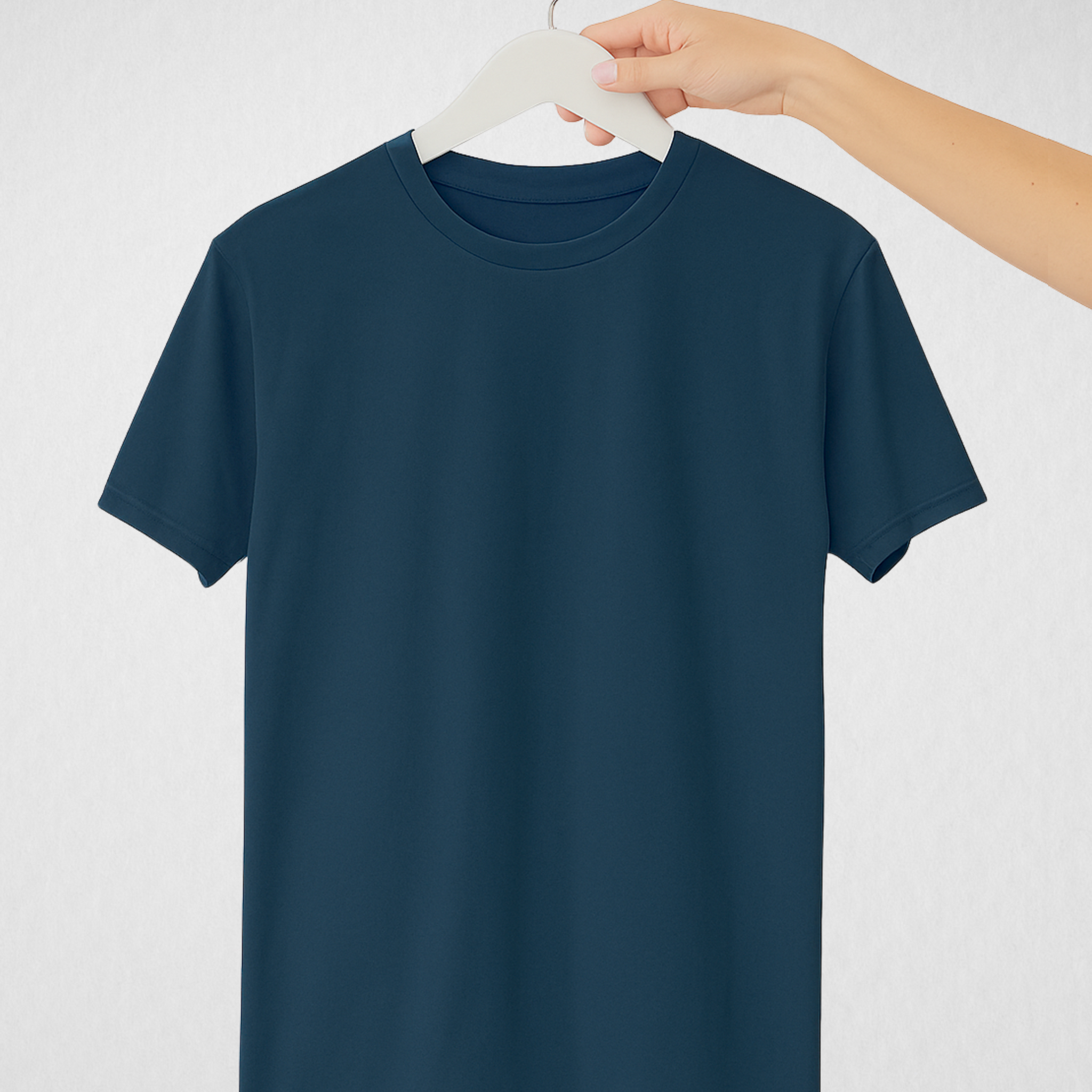 Petroleum Blue Women’s Basic Tee – Jersey Fabric, Classic Fit, Everyday Comfort (3678)
