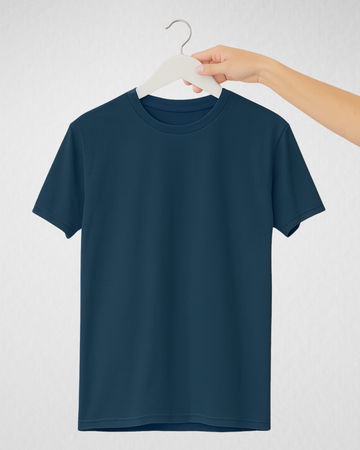 Petroleum Blue Women’s Basic Tee – Jersey Fabric, Classic Fit, Everyday Comfort (3678)