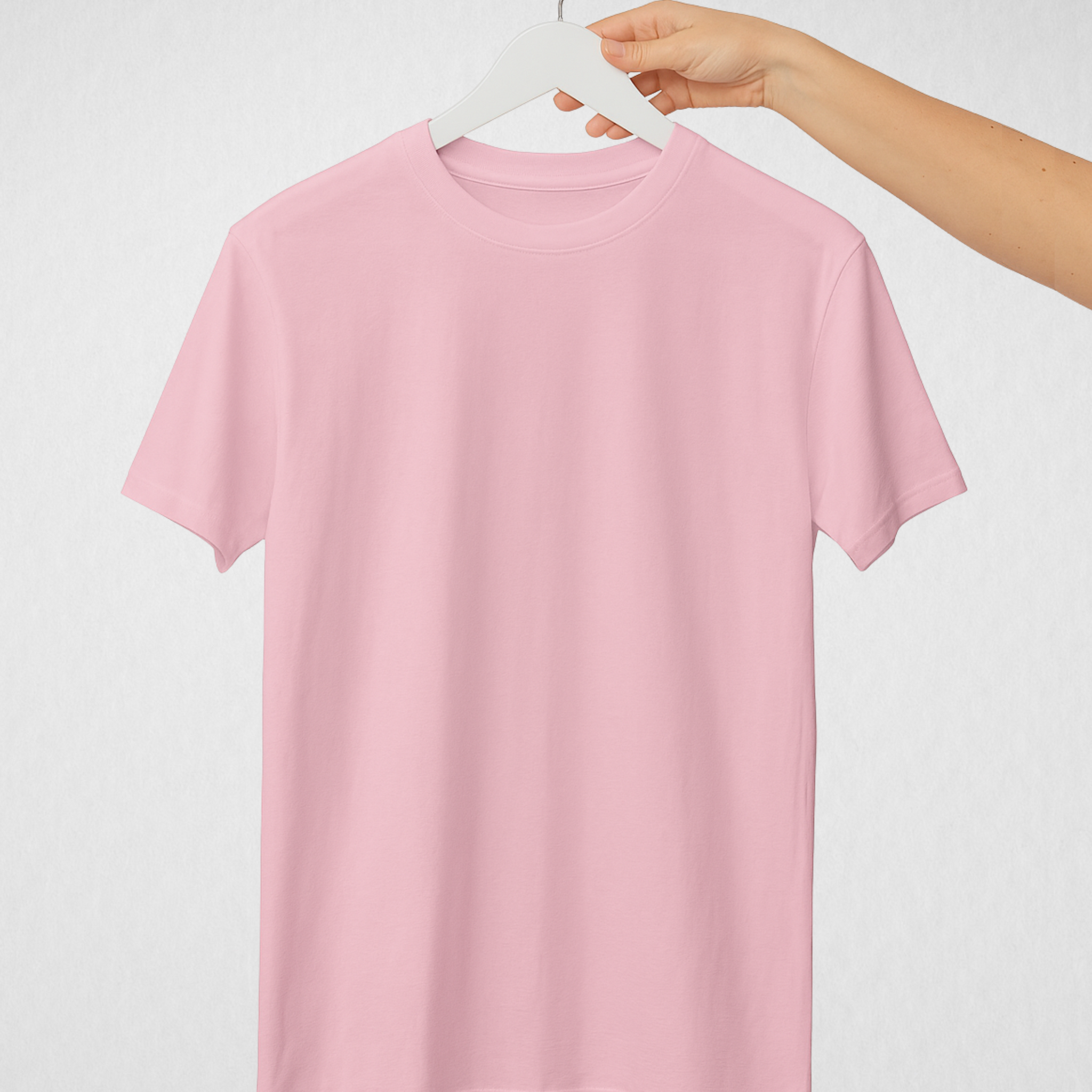 Pink Women’s Basic Tee – Jersey Fabric, Classic Fit, Everyday Comfort (3666)