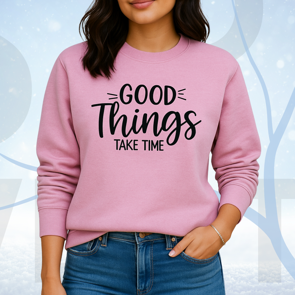 Pink Women's Printed Sweatshirt – Warm and Stylish Fleece (3483)