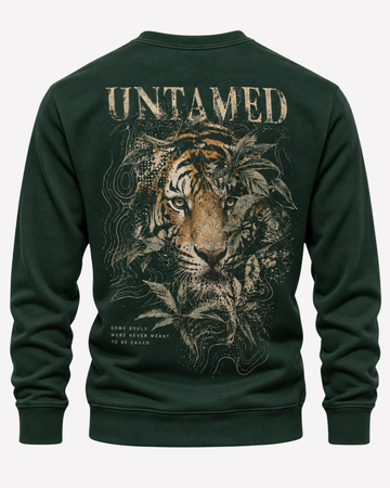 Bottle Green Men's Printed Sweatshirt (Code 6076)