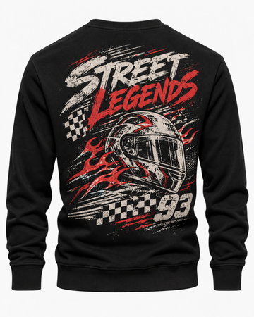 Black Men's Printed Sweatshirt (Code 6078)