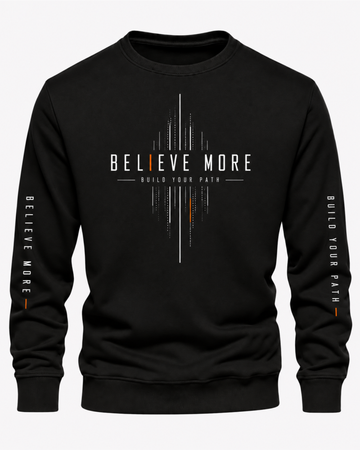 Black Men's Printed Sweatshirt (Code 6080)