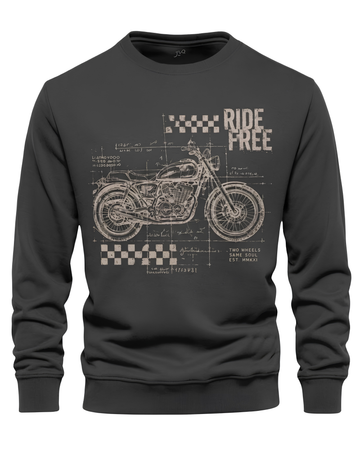 Charcoal Men's Printed Sweatshirt (Code 6081)