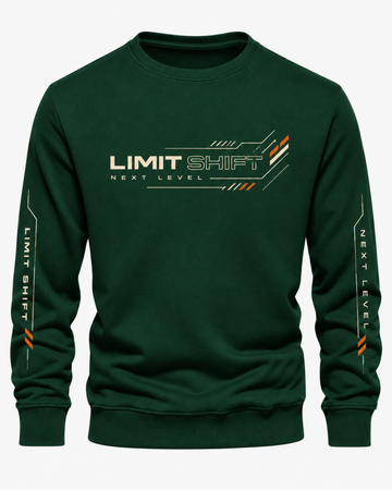 Bottle Green Men's Printed Sweatshirt (Code 6083)