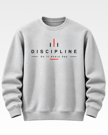 Heather Grey Men's Printed Sweatshirt (Code 6162)
