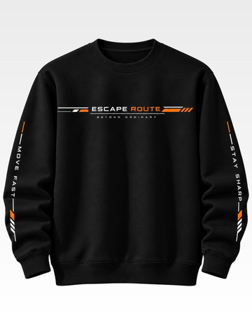 Black Men's Printed Sweatshirt (Code 6090)