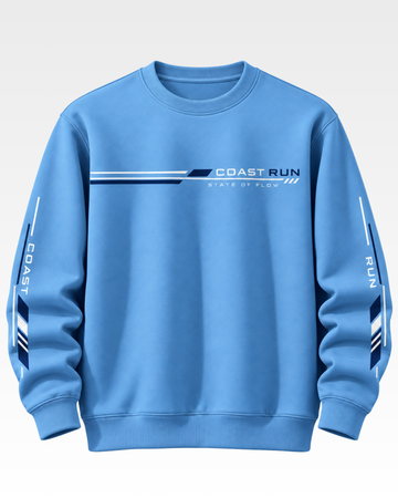 Sky Blue Men's Printed Sweatshirt (Code 6092)