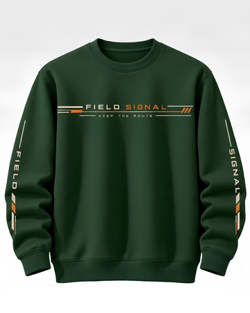 Bottle Green Men's Printed Sweatshirt (Code 6096)