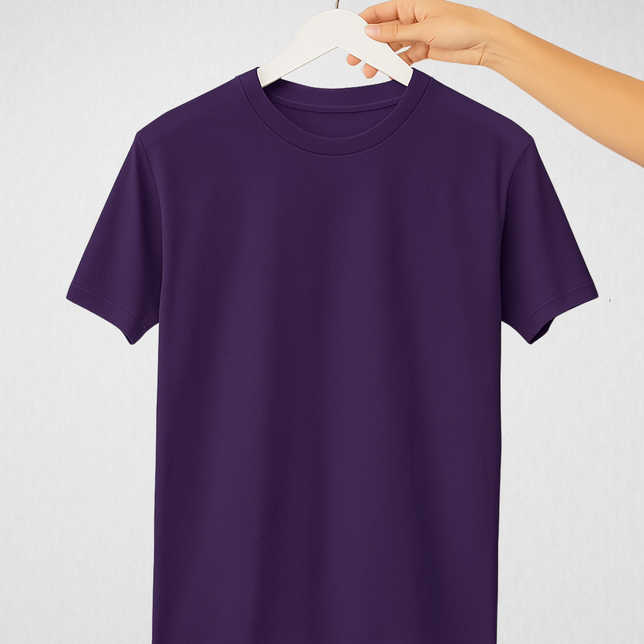 Purple Women’s Basic Tee – Jersey Fabric, Classic Fit, Everyday Comfort (3667)