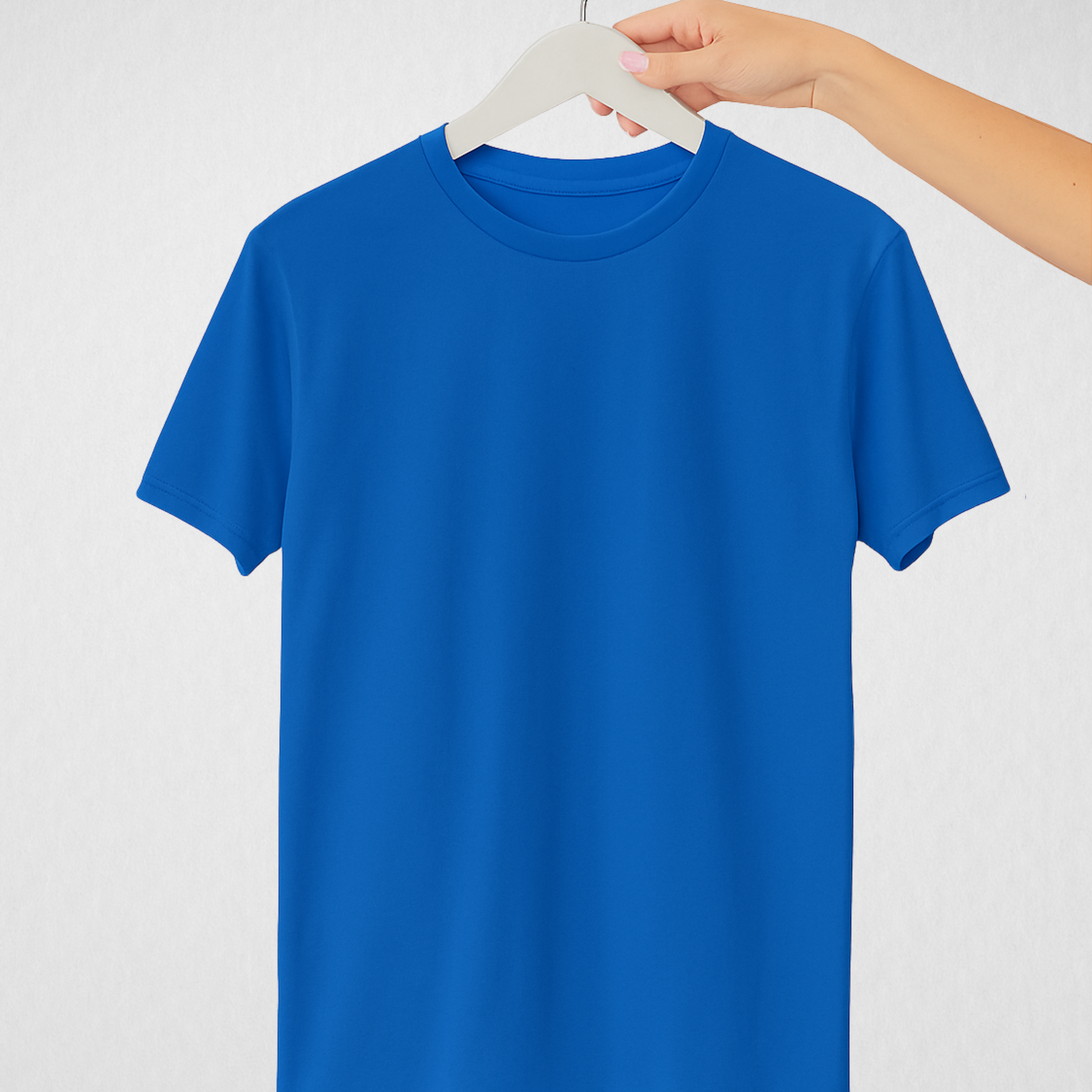 Royal Blue Women’s Basic Tee – Jersey Fabric, Classic Fit, Everyday Comfort (3669)