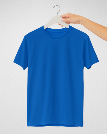 Royal Blue Women’s Basic Tee – Jersey Fabric, Classic Fit, Everyday Comfort (3669)