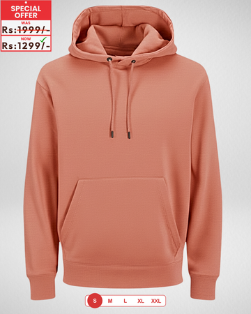 Only 2XL (XXL) Size –Dusty Coral Fleece Hoodie (Code 4231)
