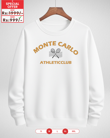 White Men's Printed Sweatshirt (Code 4256)